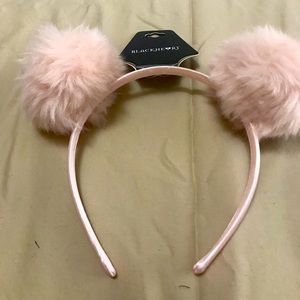 Blackheart Hot Topic pink fuzzy headband
